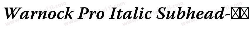 Warnock Pro Italic Subhead字体转换